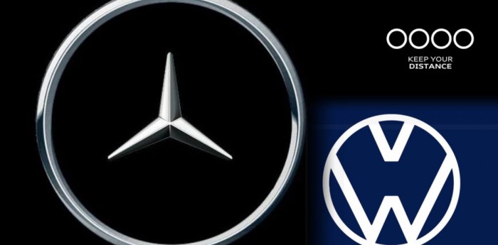 Distancia social: Mercedes-Benz, Audi y VW cambian sus logos