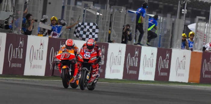 La batalla Dovizioso - Márquez, a bordo