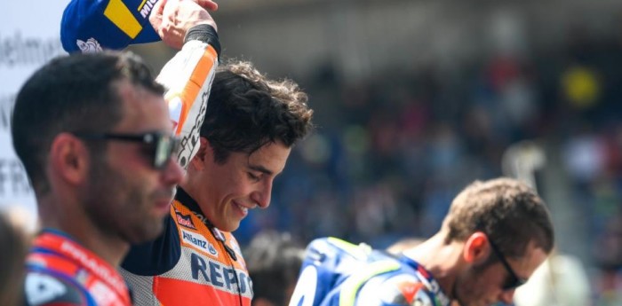 Márquez y Rossi ni se miraron en el podio de Le Mans