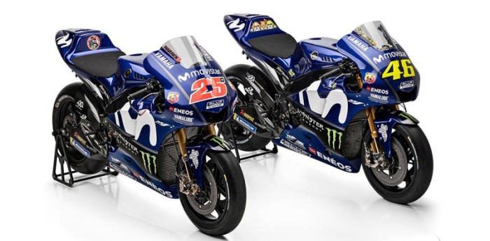 Los nuevos colores de las Yamaha de Rossi y Viñales para MotoGP 2018