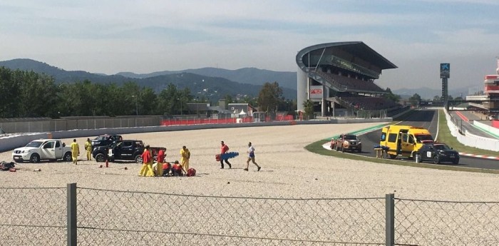 Golpe, fuego y hospital para Tito Rabat en los test de Montmeló