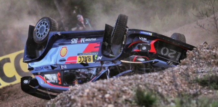 Volcó Neuville en el Shakedown del Rally de Catalunya