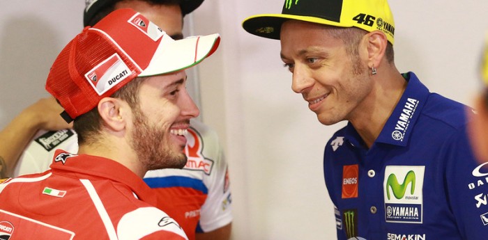 “Todo el mundo tiene que aprender de él porque nunca se dio por vencido” Rossi sobre Dovizioso