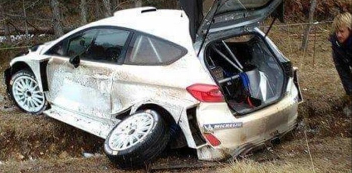 Ogier rompió el Ford en una prueba